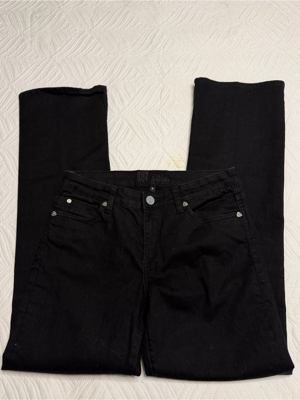 KUT Women’s Black High-Rise Stretch Skinny Jeans. Size 6